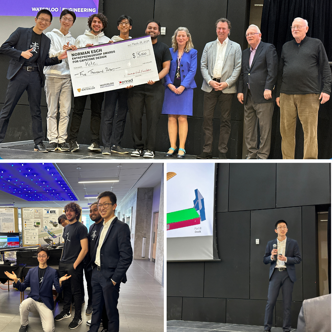 Collage of Team Kite at 2024 Esch Pitch Competition
