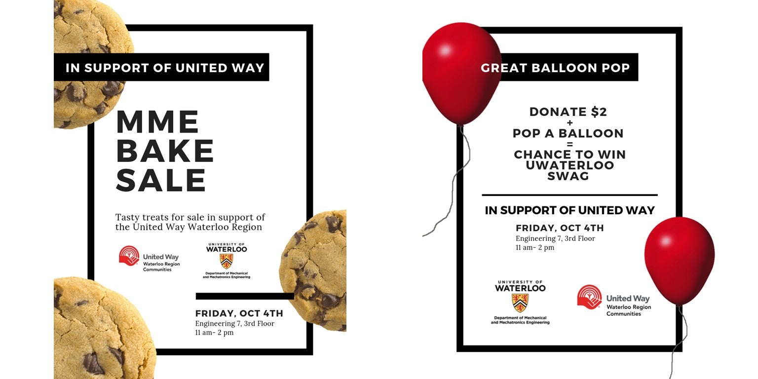 MME bake sale and great balloon pop flyer
