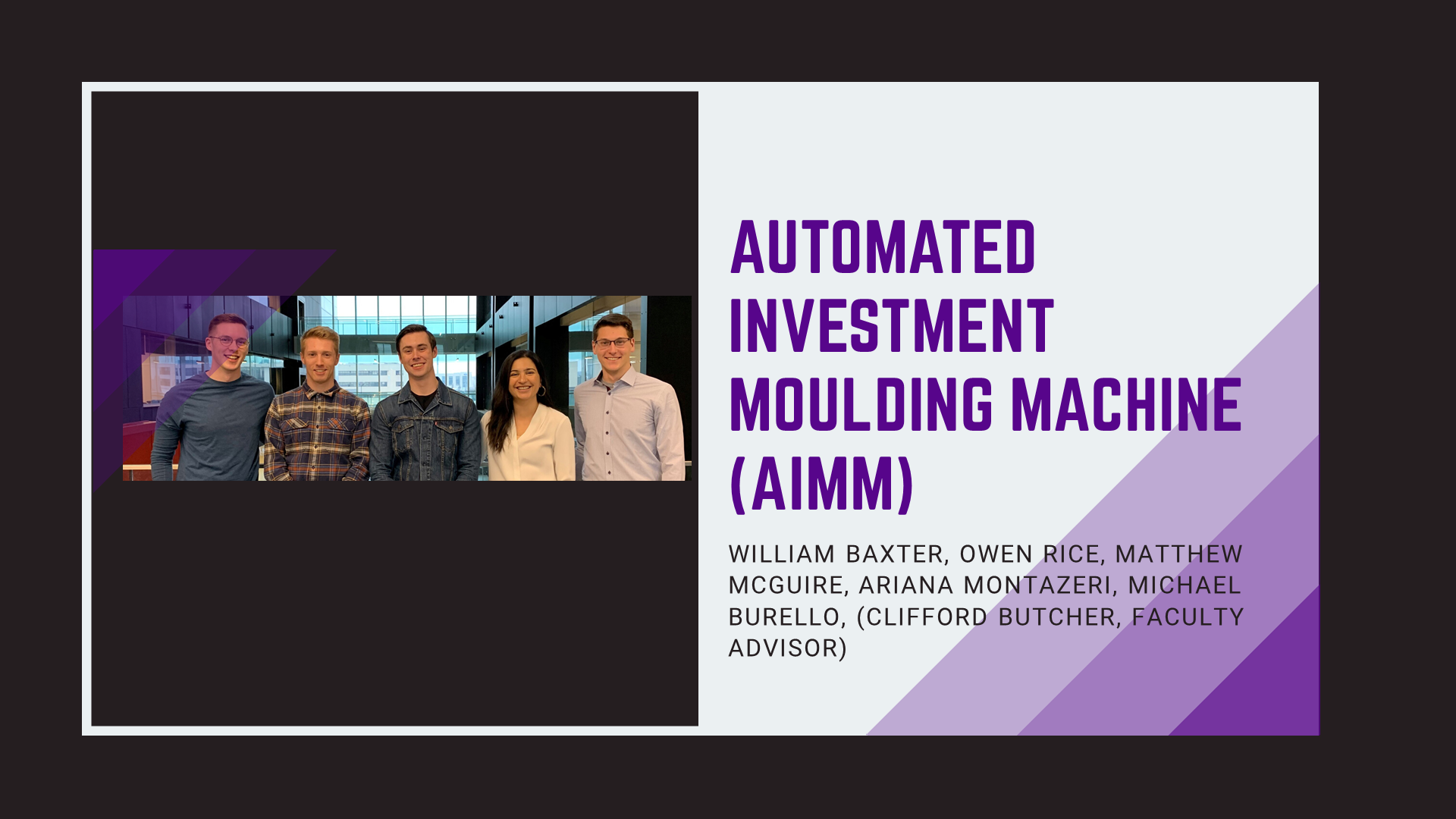 Automated Investment Moulding Machine (AIMM)