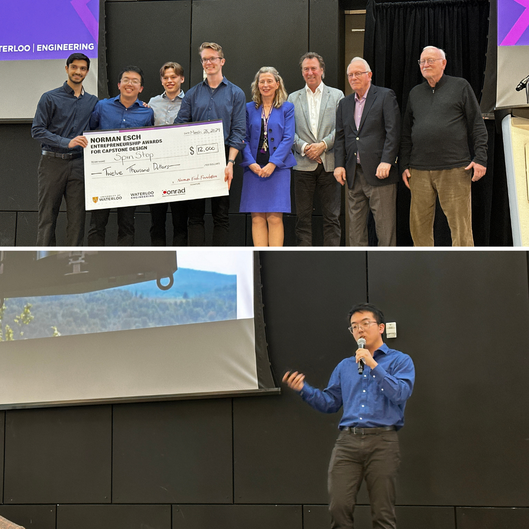 Collage of Team SpinStop at 2024 Esch Pitch Competition