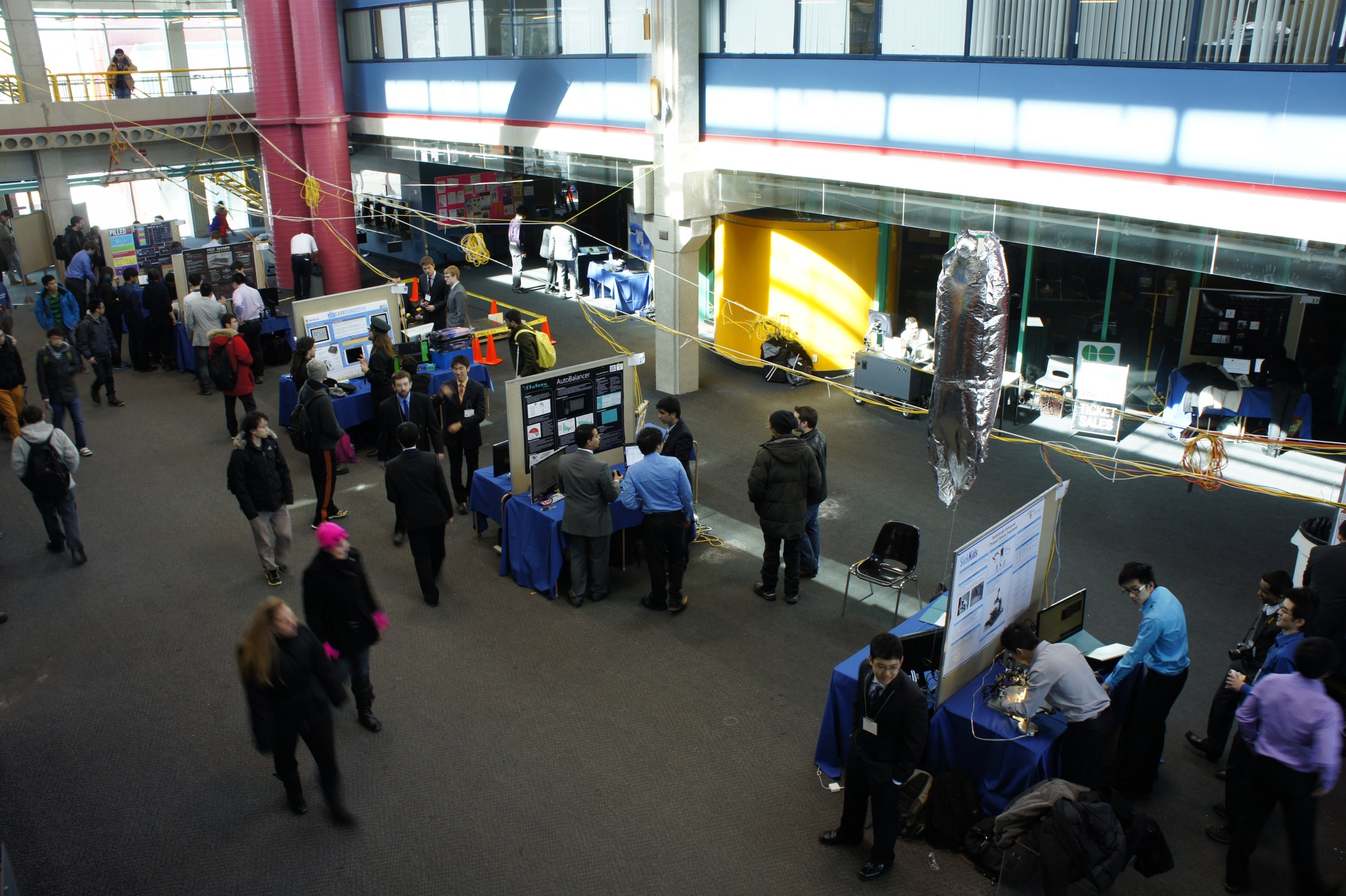 Overhead view of the 2014 Mechatronics Design Symposium in the DC building, University of Waterloo image 2