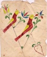 Traditional motif (tulips, birds, heart)