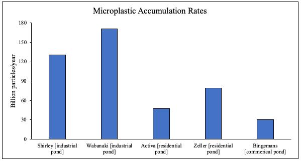 Microplastic accumulation rates 