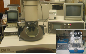 Phillips CM10 100 kV transmission electron microscope