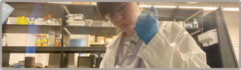 Ellie Harrison in the lab conducting DNA extraction.