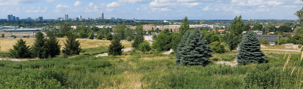 View of Waterloo region from a closed landfill site