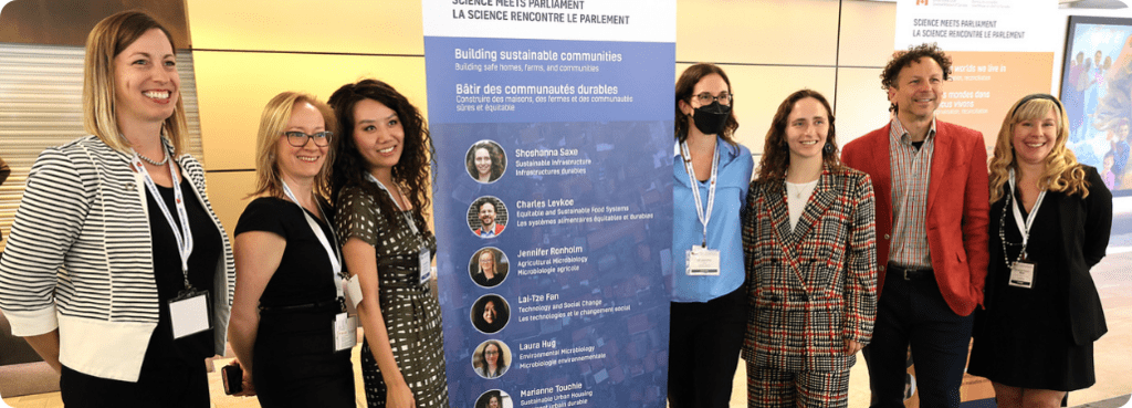 Laura Hug together with other delegates at Science Meets Parliament 2024.