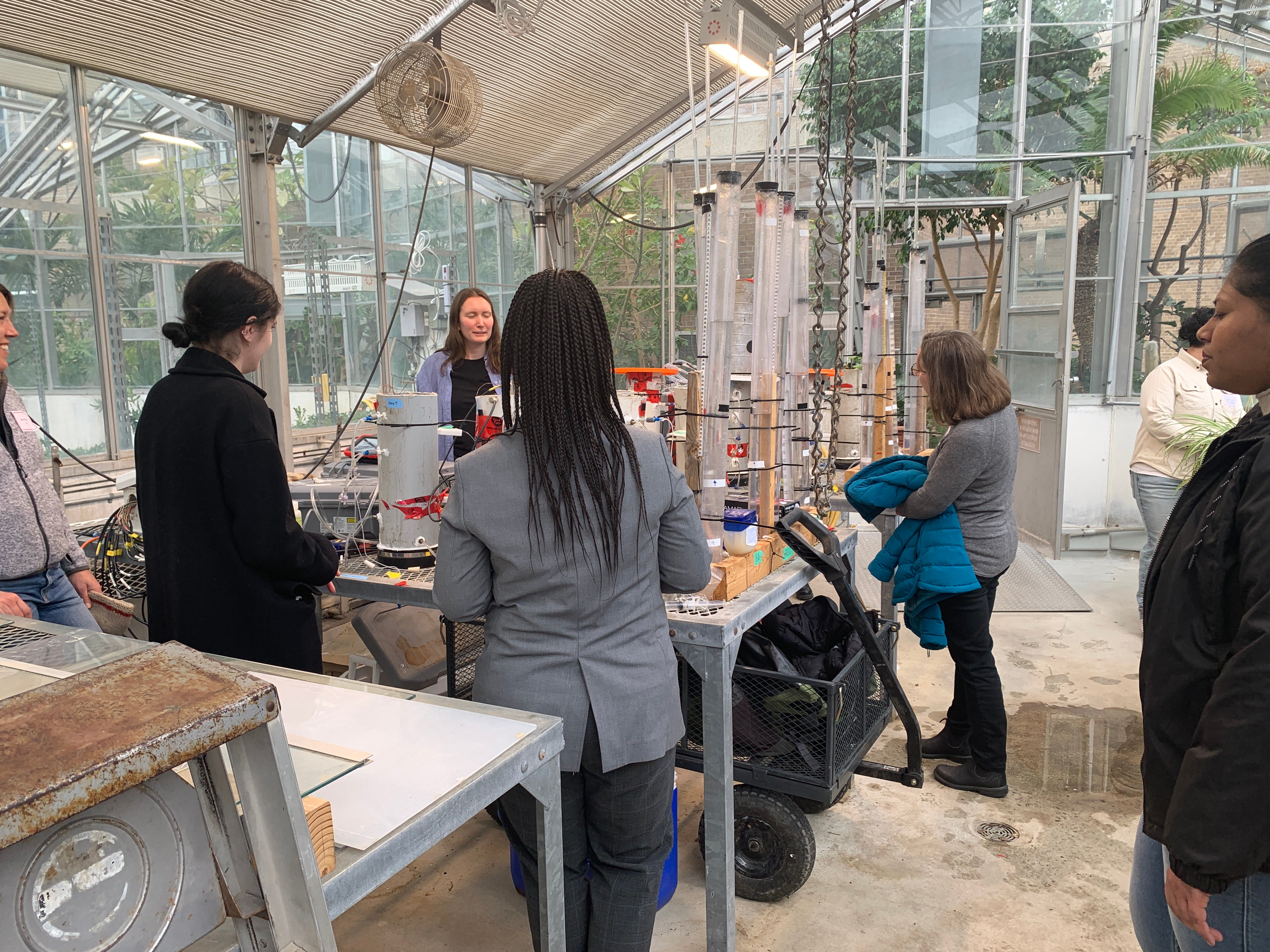 Post-doc Miranda Hunter explains how methane flux gas chamber measurements are taken.