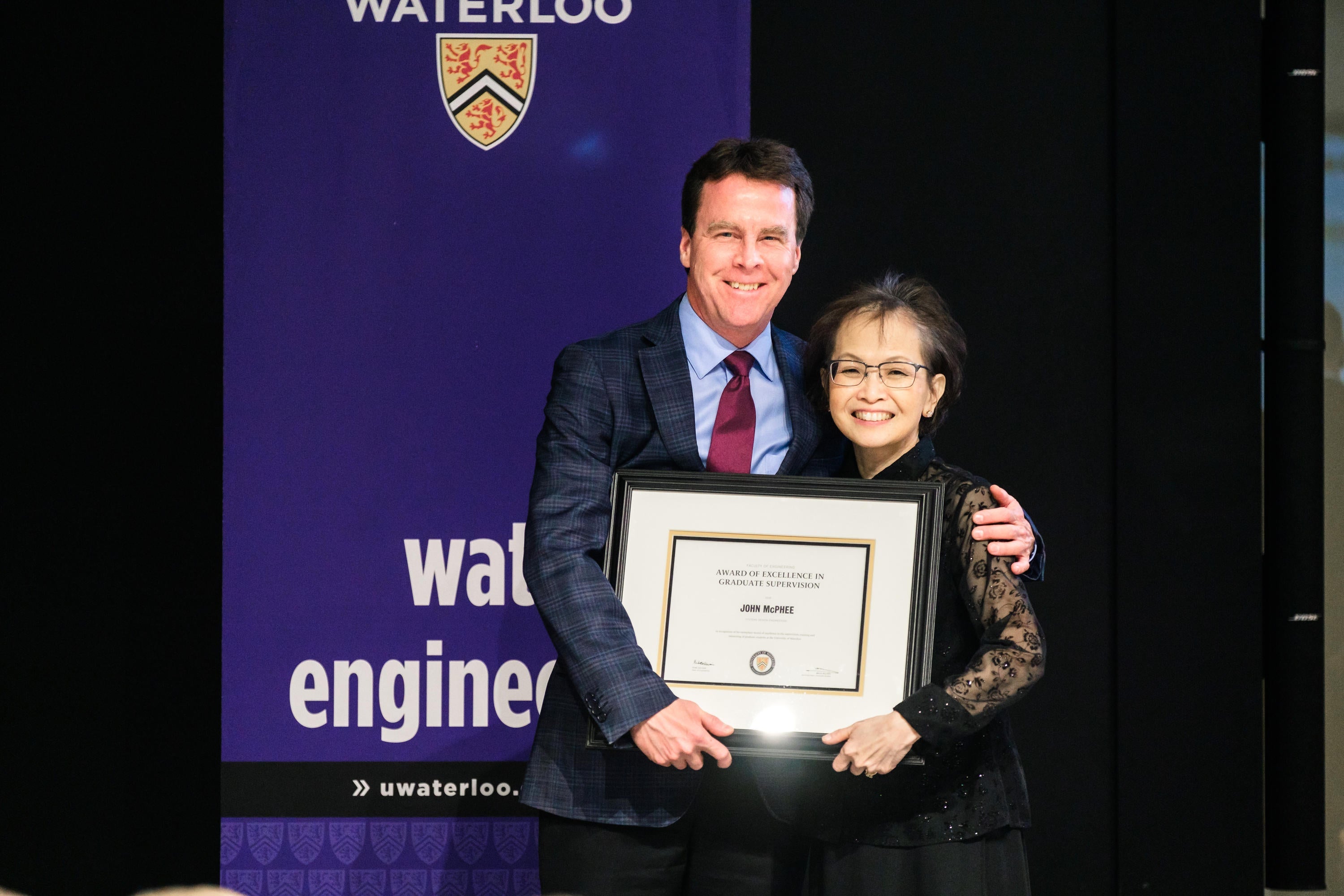 John McPhee recieves Waterloo Engineering awards