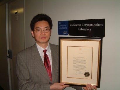 Professor En-Hui Yang, Canada Research Chair in information theory and its applications.