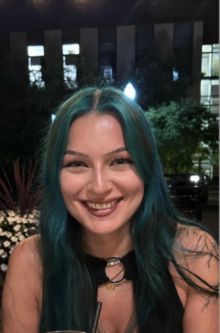 Josie with green hair