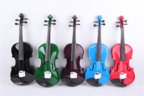 Violins in multiple colours