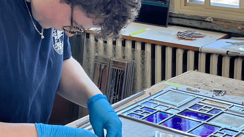 Ellen working hands on with her project!