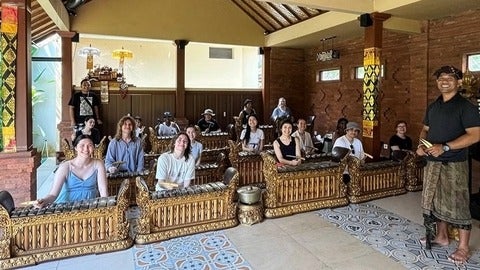 Gamelan in Bali group photo