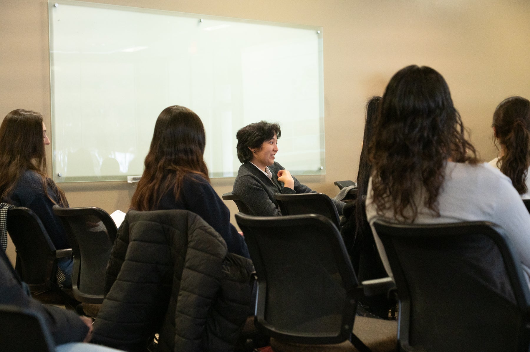 Natalie Conrad sitting in crowd