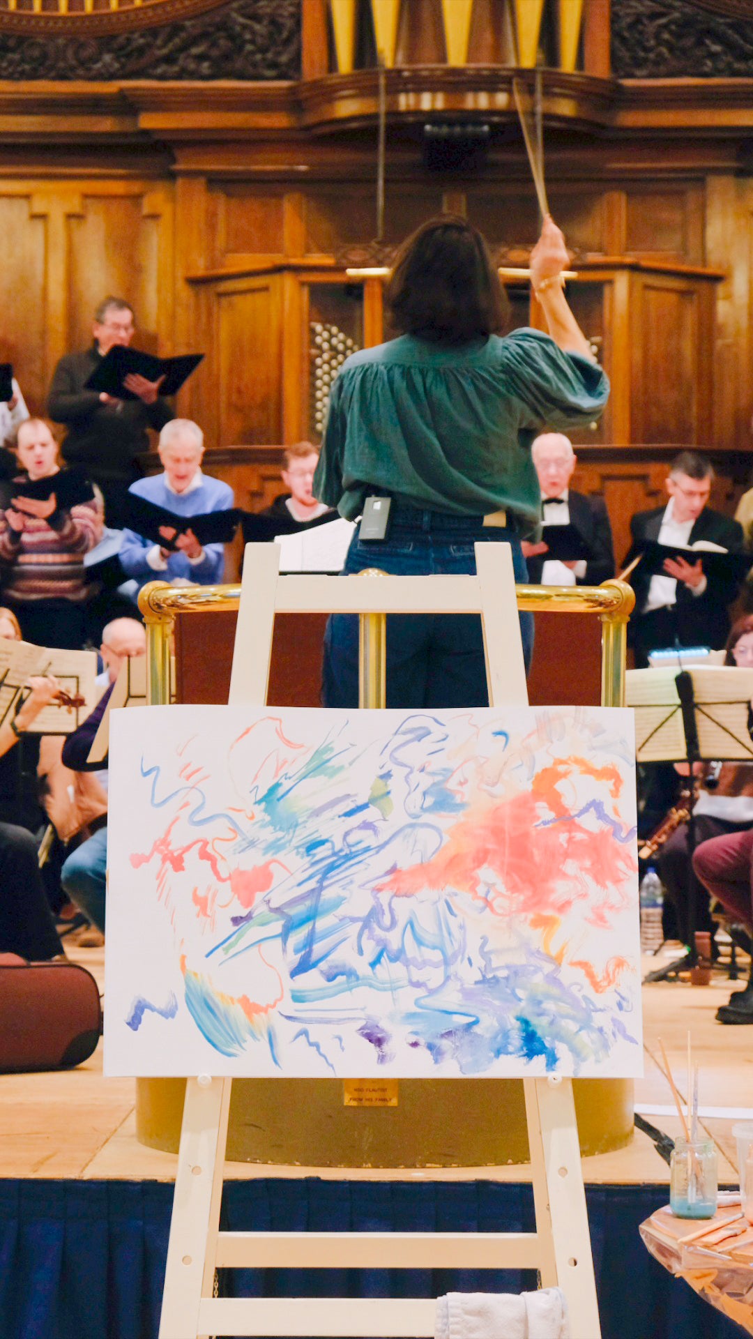 A Painting done by Caroline Bordingnon to live music
