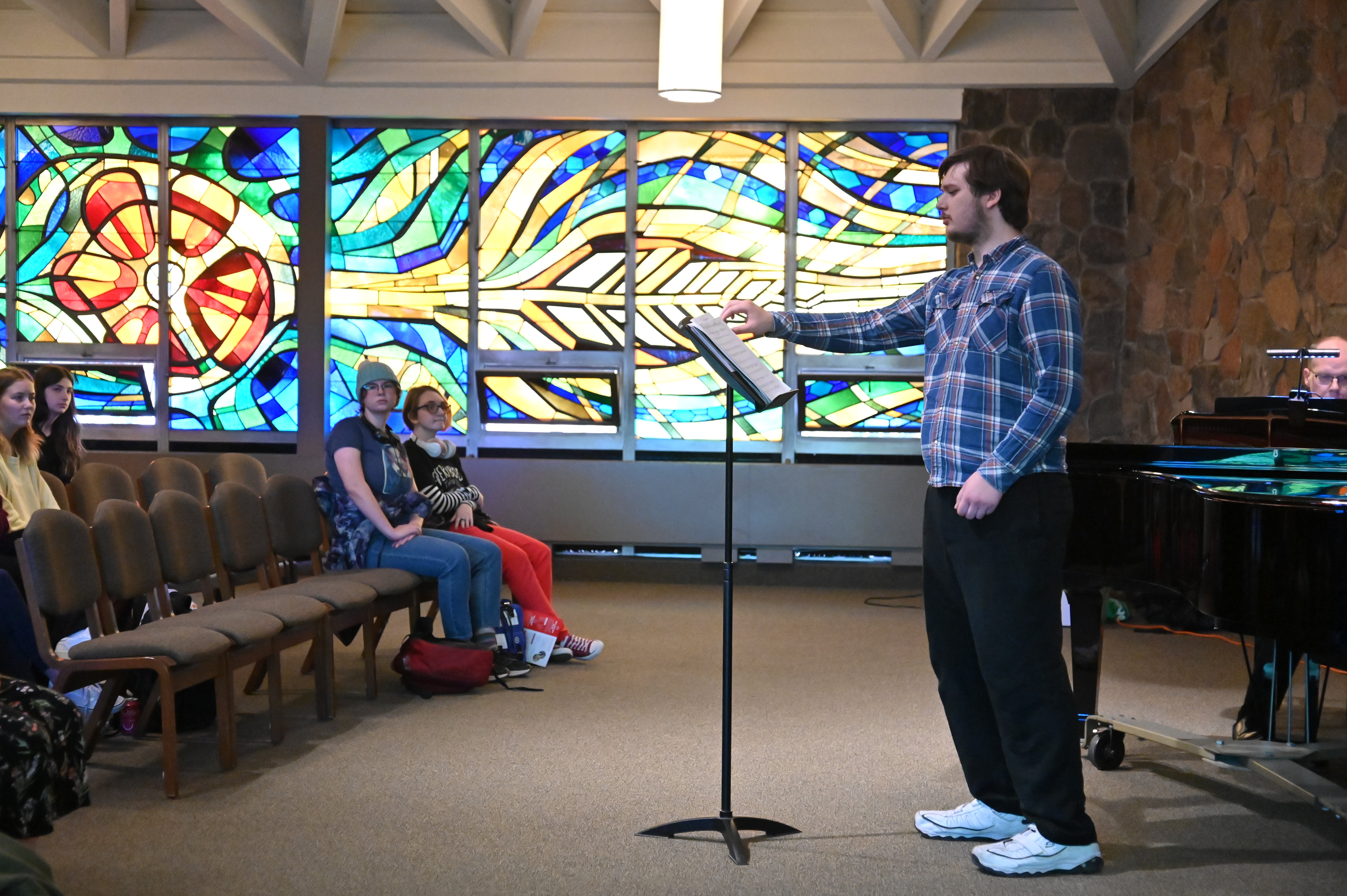 student recital in chapel