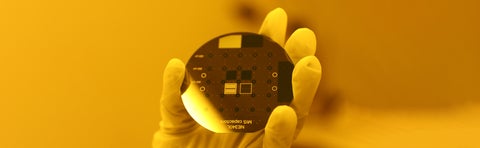 Nanotechnology disk in clean room lab