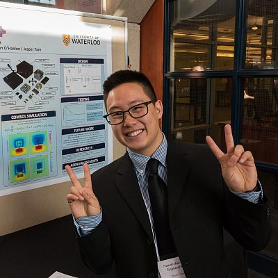 Student and project poster at the 2016 Capstone Design Symposium