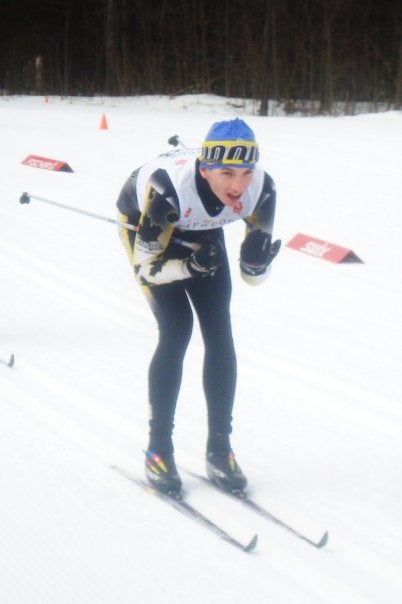 Nolan Beanlands, skiing for Waterloo's Nordic Ski Team