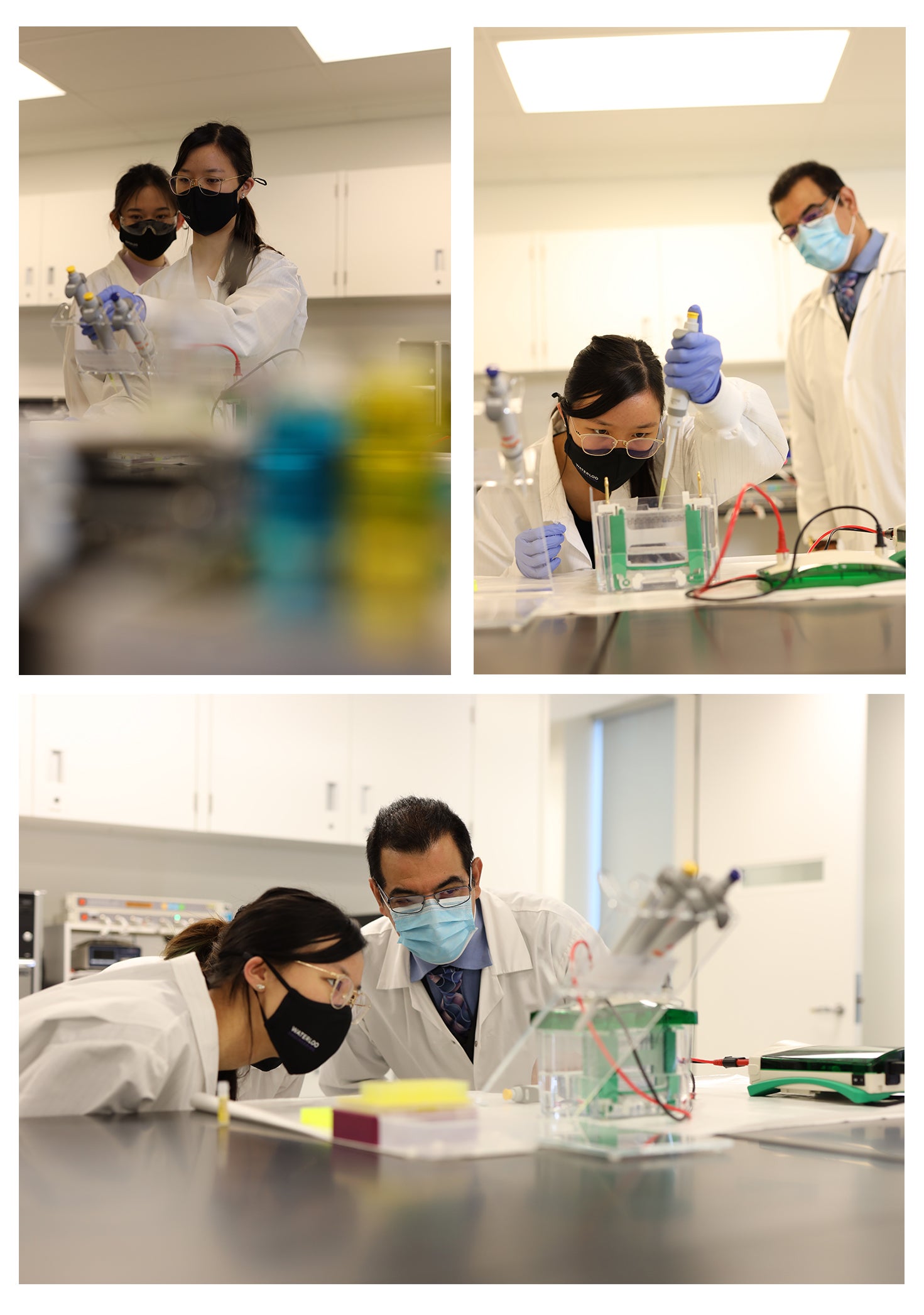 Two people working in the lab.