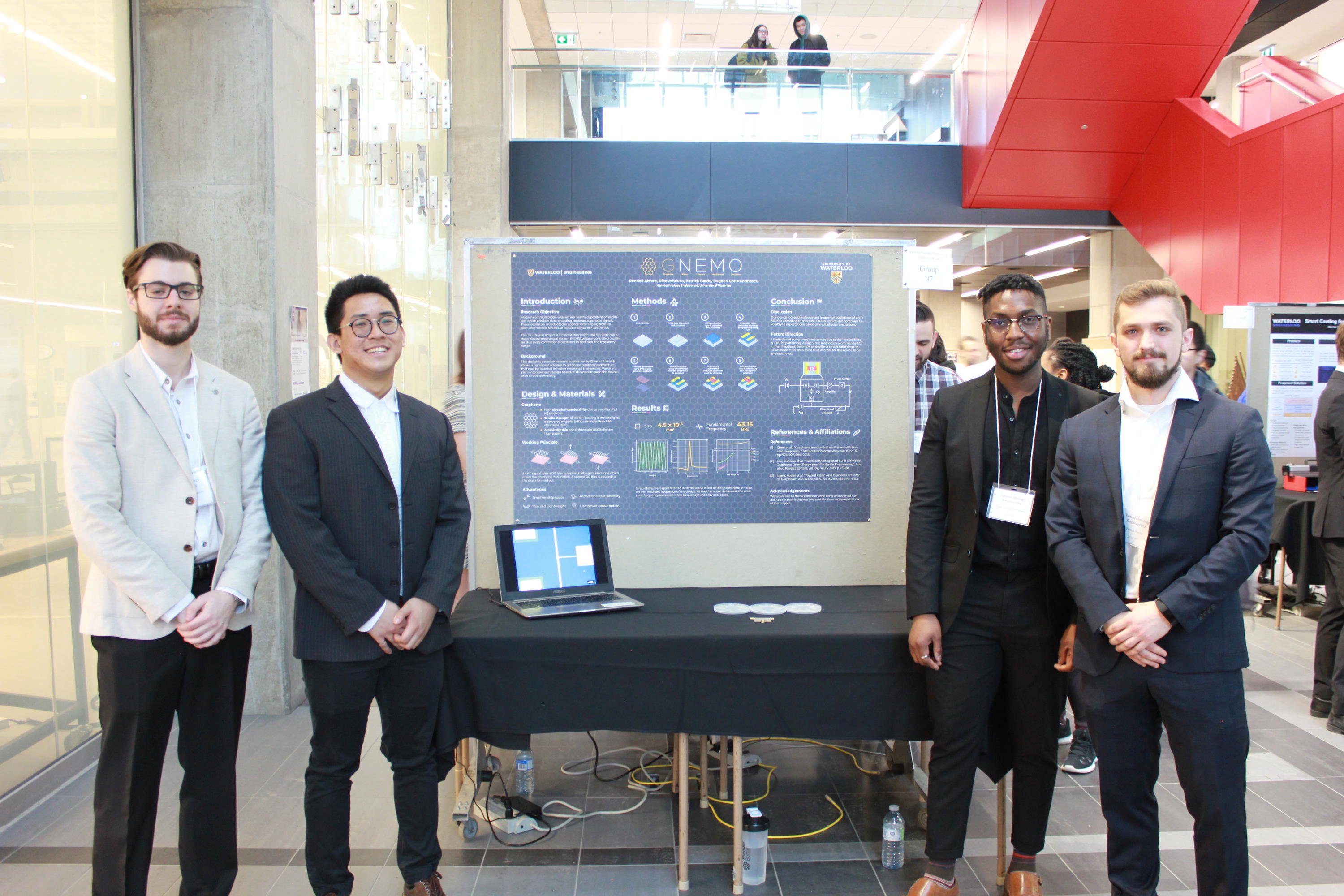 Team 7 students with their project poster at the 2019 Capstone Design Symposium.