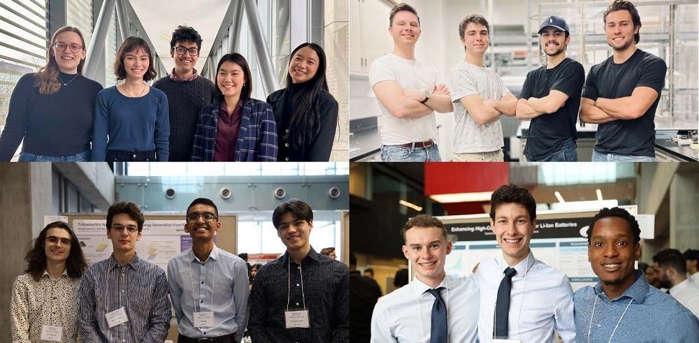 four pictures of winning Capstone Teams