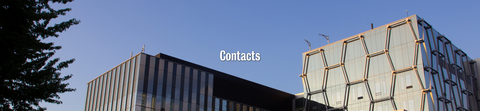 Contacts banner image with a photo of the QNC