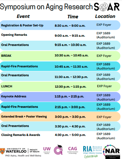 The schedule for SoAR 2025.