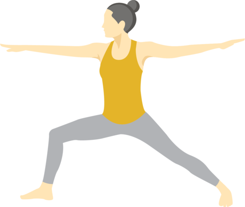 illustrated woman doing yoga