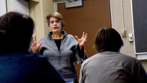 Christina Vestor instructing students