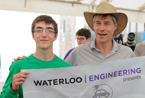 Incoming Waterloo student with Electric Vehicle Challenge organizer
