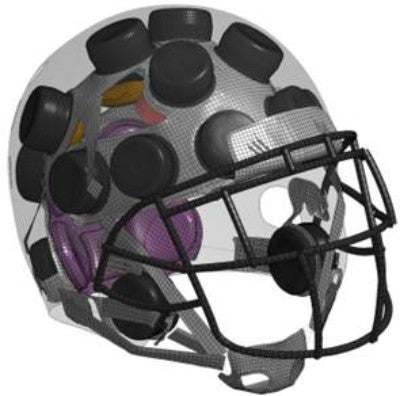 Image of a virtual helmet used for testing.