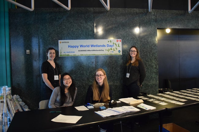 Ecohydrology co-op students helping with WWD symposium