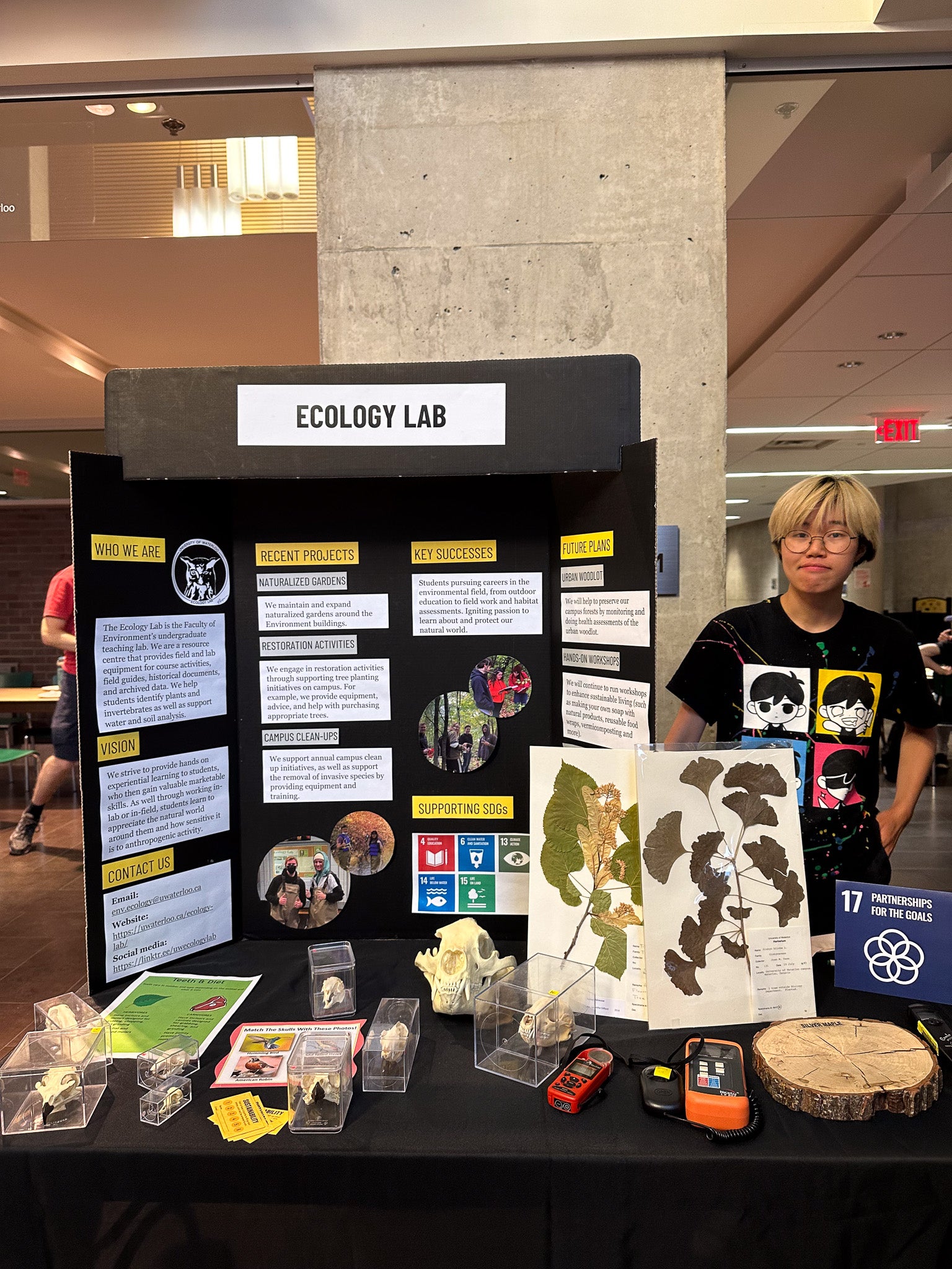 Ecology lab booth at the BioBlitz event