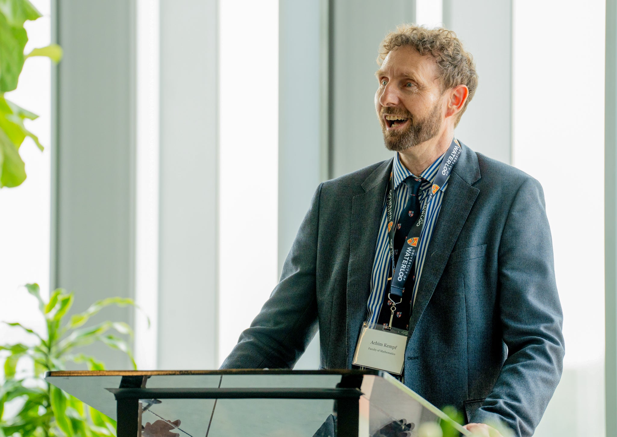 Dr. Achim Kempf, the new Dieter Schwarz Chair in the Physics of Information and AI, speaks at the gift announcement.