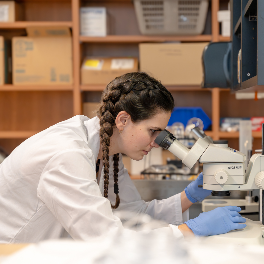 Anne conducting research in the lab