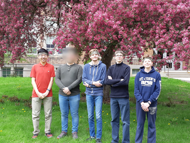 Five high school students. 