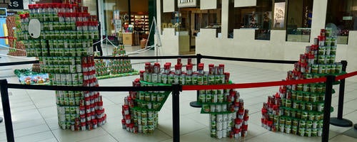 Picture of Canstruction model for 2018 of Loch Ness Monster
