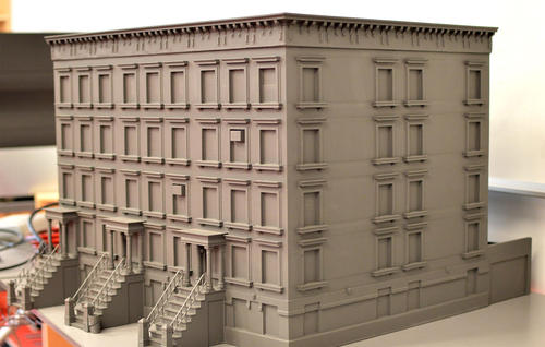 3D model of brownstone building