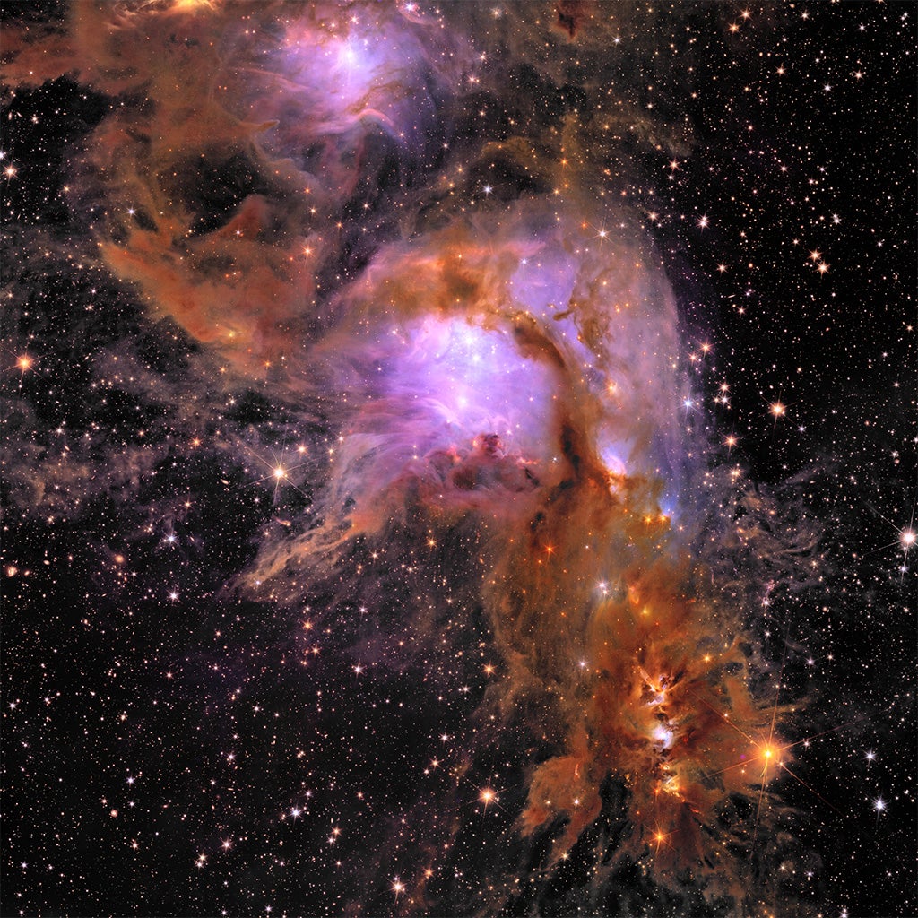 A nebula with stars forming