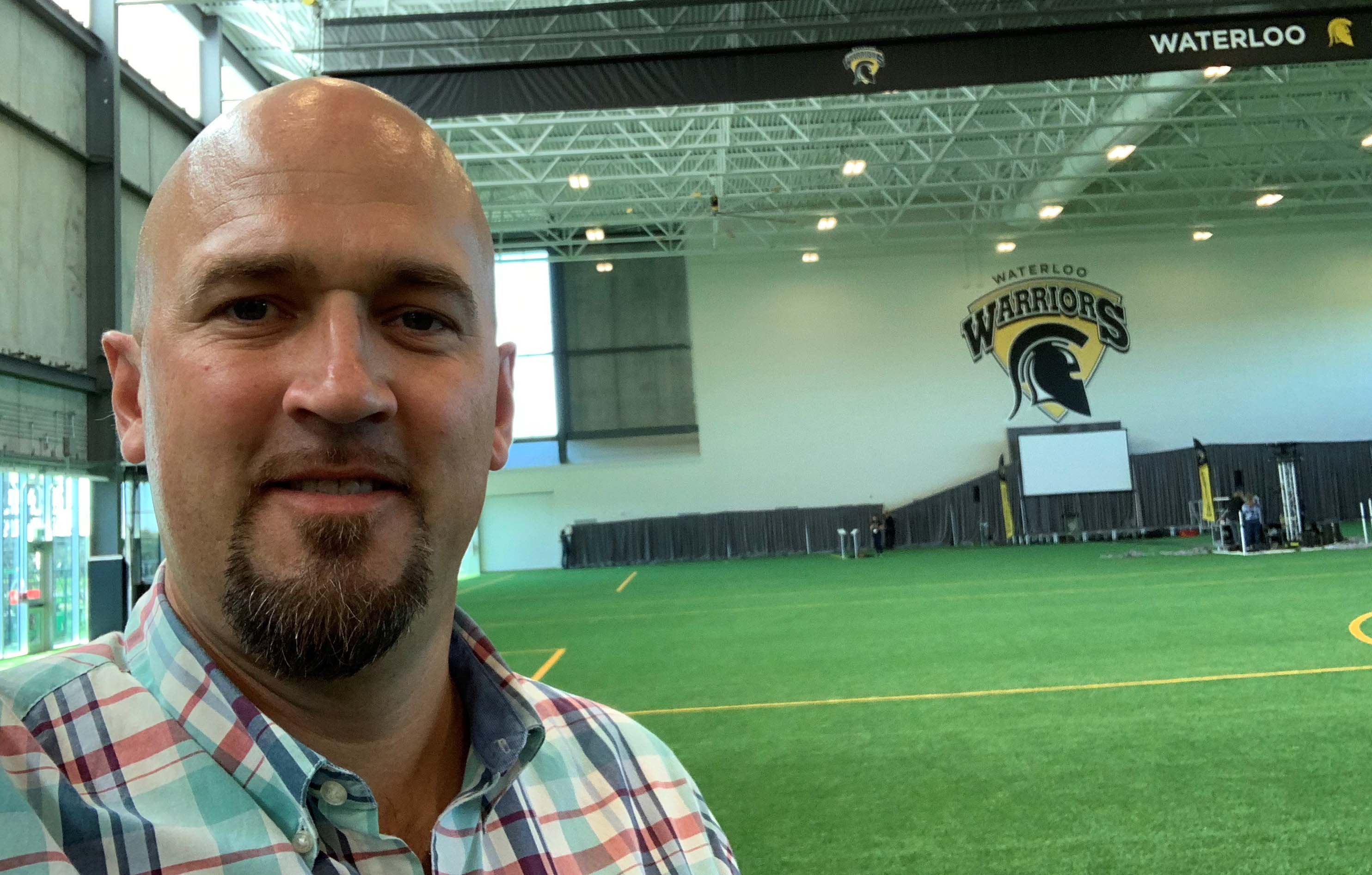 Mark Tigchelaar, founder and president of GeoSolv Design/Build Inc. inside the new Columbia Icefield Field House.