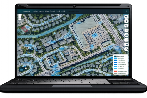 GeoSafe simulation on a laptop