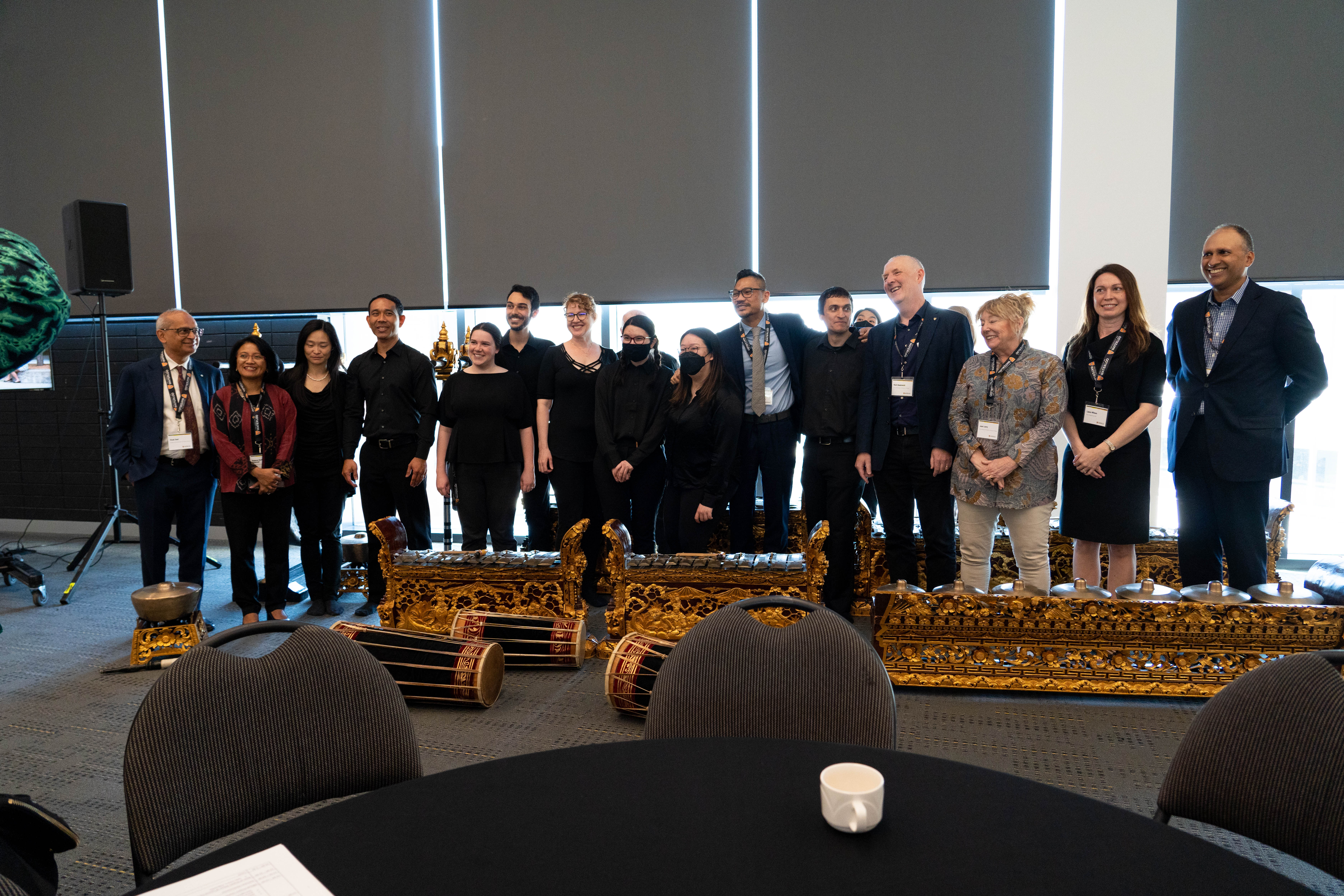 All of the panelists and researchers lined up