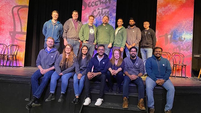 NPX employees at an event