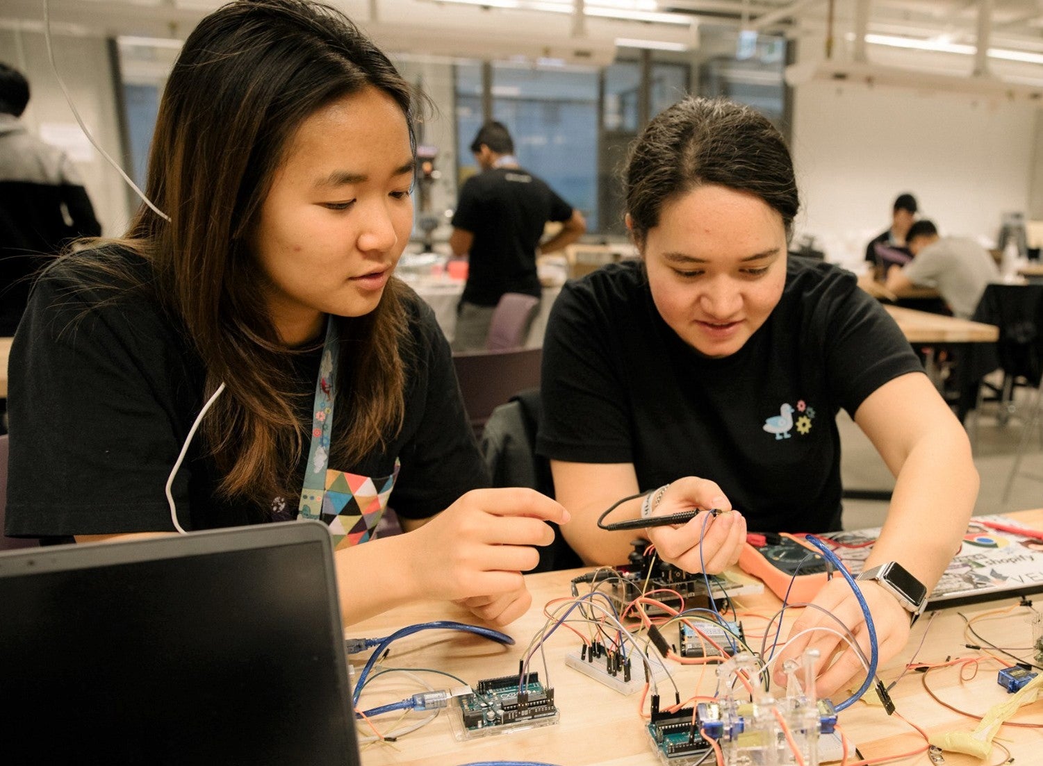 Students work on their project at Hack the North in 2019.
