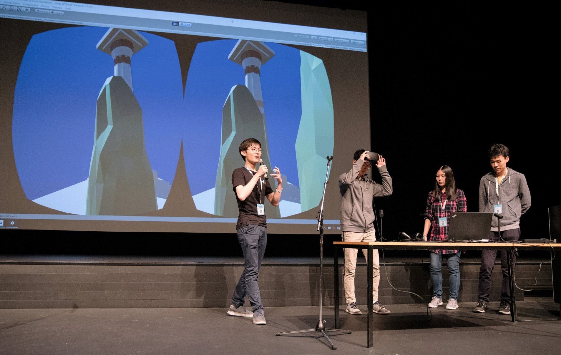 Students present their project at the last in-person Hack the North in 2019.