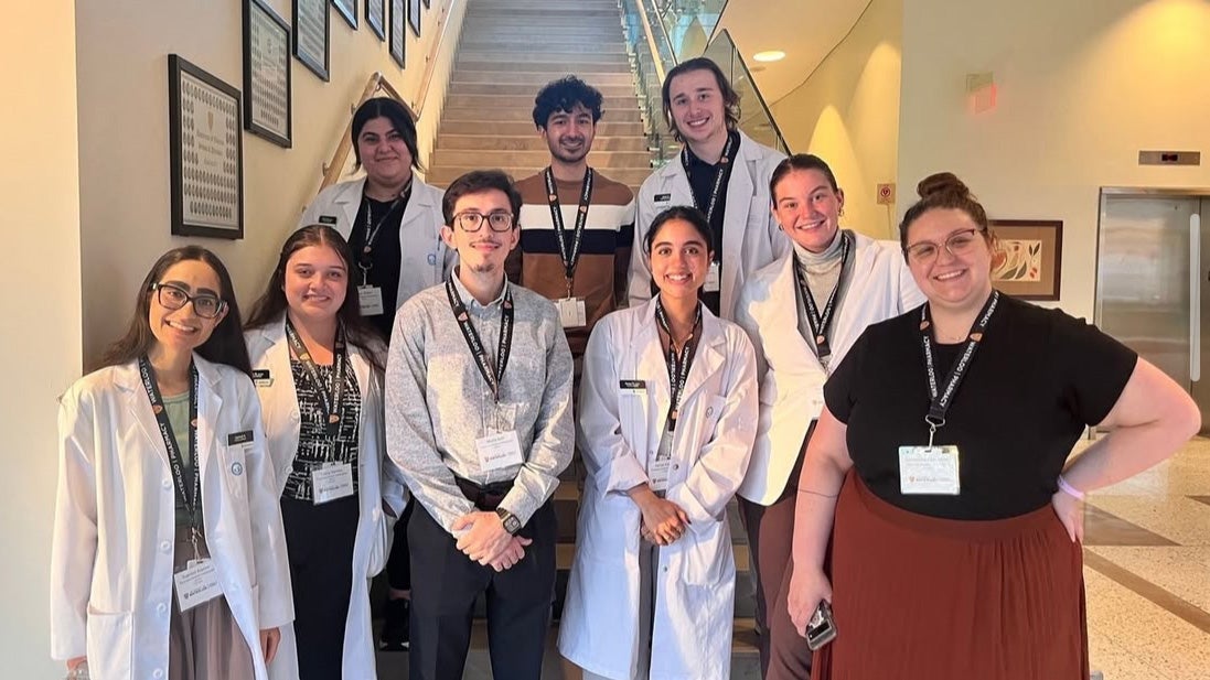 Brett with fellow pharmacy students