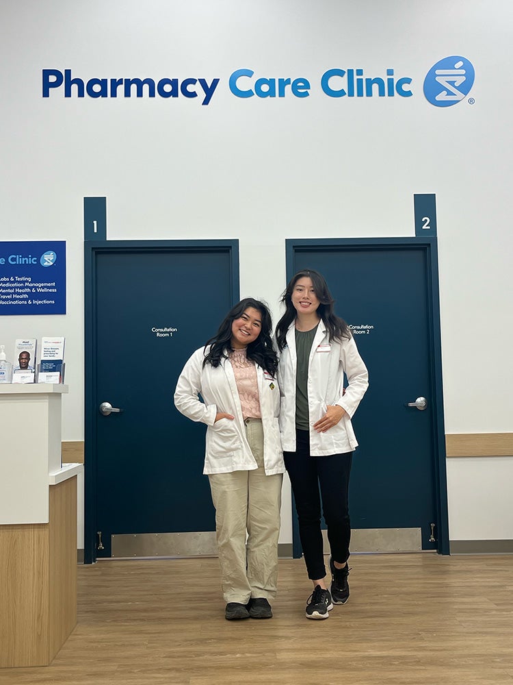 Melinda and Shirley at the Shoppers Drug Mart Pharmacy Care Clinic in Edson, Alberta