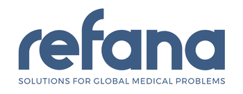 A logo for vaccine technology company Refana.